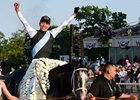Jose Ortiz earned his first classic victory in 2017 aboard Tapwrit in the Belmont Stakes