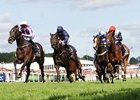 Wings of Eagles wins the Investec Derby under Padraig Beggy (pink cap)