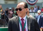 Teo Ah Khing during the Acorn Stakes at Belmont Park in June