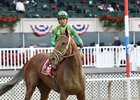 Keen Ice and Jose Ortiz after winning the Suburban Stakes at Belmont Park