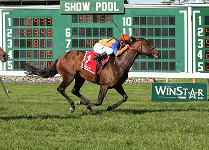 Wekeela (FR) wins the 2017 Matchmaker Stakes (G3T)