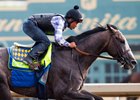 Arrogate works at Santa Anita July 2