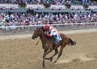 Practical Joke en route to the winner's circle for the first time since October's Champagne Stakes