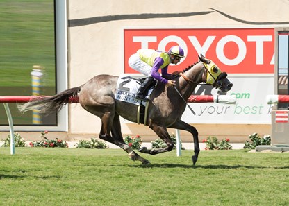 Michael House's Hunt and jockey Flavien Prat win the Grade II, $250,000 Eddie Read Stakes, Saturday, July 22, 2017 at Del Mar Thoroughbred Club, Del Mar CA.