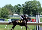 Sharp Azteca wins the Monmouth Cup in a track record time of 1:40.19