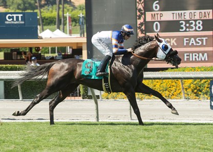 Nick Alexander's Pee Wee Reese and jockey Joseph Talamo win the Grade III, $100,000 American Stakes, Tuesday, July 4, 2017 at Santa Anita Park, Arcadia CA.