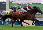 Go Bro (outside) just gets his head in front to take the King Edward Stakes at Woodbine