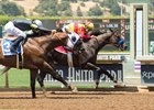 Danzing Candy edges Ransom the Moon in the San Carlos Stakes