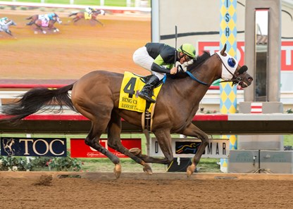 Ransom the Moon and jockey Flavien Prat win the Grade I, $300,000 Bing Crosby Stakes, Saturday, July 29, 2017 at Del Mar Thoroughbred Club, Del Mar CA.
