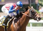 Run Away wins the Santa Anita Juvenile Stakes July 3 to remain unbeaten in two starts
