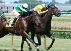 D C Nine (inside) breaks his maiden July 2 at Ellis Park
