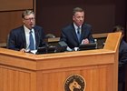 Richard Migliore (right) at Fasig-Tipton