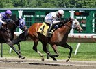 Dark Artist cruises to victory in her second start July 30 in Monmouth's fifth race