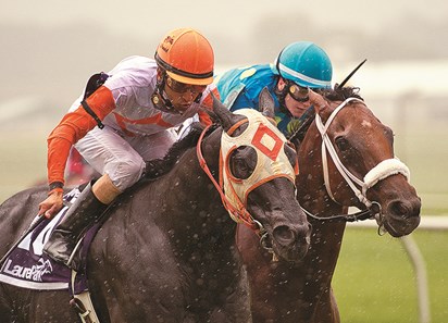 Ben's Cat wins the Laurel Dash Stakes at Laurel Park on September 21, 2013.