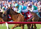 Dacita wins the Beverly D. Stakes