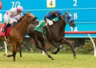 Blackjackcat holds off Vyjack to win the Del Mar Mile Handicap