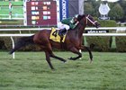 Green Mask wins the 5 1/2-furlong Troy Handicap in 1:00.49