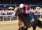 Copper Bullet drew away in the stretch to win the Saratoga Special by four lengths