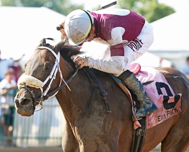 Tiger Moth wins the 2017 Groupie Doll Stakes (G3)