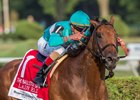 Lady Eli digs deep to score a determined victory in the Ballston Spa at Saratoga Race Course