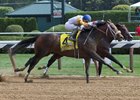 Joel Rosario and Forever Unbridled edge champion Songbird in the Aug. 26 Personal Ensign Stakes at Saratoga Race Course