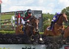 Diplomat takes a fence in the New York Turf Writers Cup Handicap
