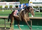 Patrona Margarita opens up on her competition in the stretch of the Pocahontas Stakes