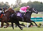Hogy reels in Commend to take the Kentucky Downs Turf Sprint Stakes