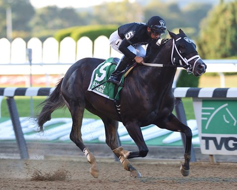 Sharp Azeteca was dominant in the Kelso, winning by four lengths over Divining Rod at Belmont Park Sept. 23