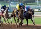 Mubtaahij scores his first top-level win in the Awesome Again Stakes