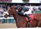 Pacific Gale wins the Sorority Stakes to become the first black-type winner for Flat Out