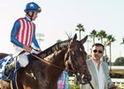 Run Away and owner Kaleem Shah after their win in the Barretts Juvenile Stakes
