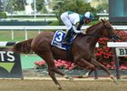 Happy Like a Fool wins the Matron Stakes at Belmont Park