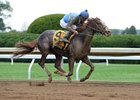 Free Drop Billy and jockey Robby Albarado cruise to an easy victory in the Claiborne Breeders' Futurity at Keeneland