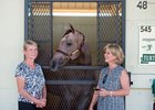 Turtle Pond Farm's Carol Hershe and co-breeder Wendy Christ with the Oct. 11 session-topping Uncaptured filly