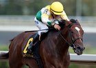 Tiz a Slam opens up to a 3 1/4-length lead in the Ontario Derby at Woodbine