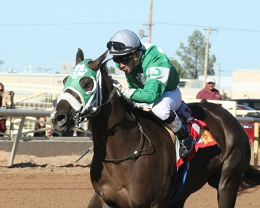 Sidewinder Sally wins the 2017 New Mexico Classic Cup Oaks Championship