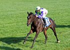 Rushing Fall wins the Jessamine Stakes at Keeneland
