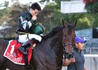 Diversify and Irad Ortiz Jr. after winning the 2017 Jockey Club Gold Cup at Belmont Park