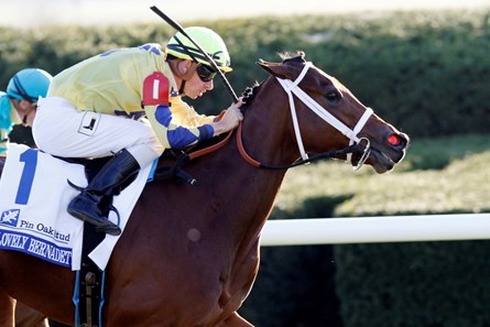 Lovely Bernadette with Florent Geroux wins the Pin Oak Valley View Stakes, G3T, October 20 2017 Keeneland Fall Meet