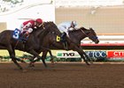 Dream Tree (inside) holds off a closing Midnight Bisou in the Desi Arnaz Stakes at Del Mar
