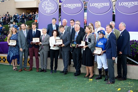 Connections of Talismanic celebrate after winning the Breeders Cup Turf on November 4, 2017