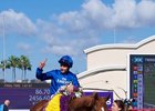 William Buick gets his first Breeders' Cup win aboard Wuheida in the Filly & Mare Turf at Del Mar