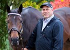 Miss Temple City with breeder Bob Feld at the Fasig-Tipton November sale