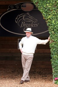 Richard Mandella in the paddock at Del Mar on November 1, 2017.