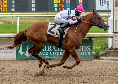 Iona Star wins the 2017 Louisiana Futurity - Filly Division at Fair Grounds