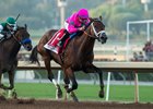 City of Light wins the Malibu Stakes at Santa Anita Park