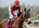 Itsinthepost and Tyler Baze return to the winner's circle after the San Gabriel Stakes at Santa Anita Park