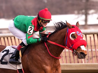 Afleet Willy wins the 2018 Native Dancer Stakes