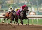 Midnight Bisou kicked away from the field with ease to win the Santa Ynez Jan. 7